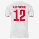 Maillot Juventus NO.12 Alex Sangro 2ª 2019-20 Gris Blanc