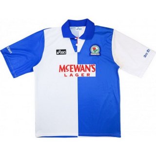 Thailande Maillot Blackburn Rovers 1ª Retro 1994 1995 Blanc Bleu