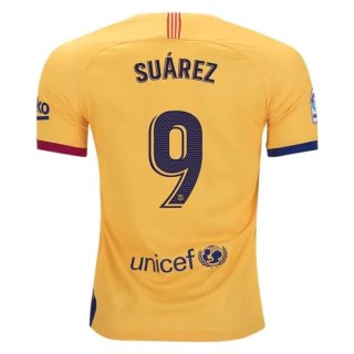 Maillot Barcelone NO.9 Suarez 2ª 2019-20 Jaune