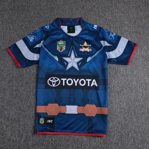 Thailande Maillot Cowboys Capitan America Bleu