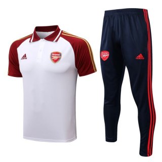 Polo Arsenal Ensemble Complet 2022-23 Rouge Blanc