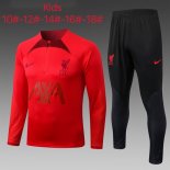 Enfant Survetement Training Liverpool 2023 Rouge Noir