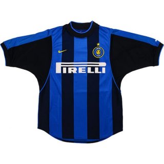 Thailande Maillot Inter Milan 1ª Retro 2000 2001 Bleu