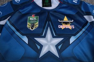 Thailande Maillot Cowboys Capitan America Bleu