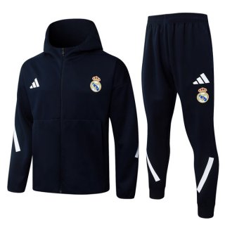 Coupe Vent Capuche Real Madrid 2026-27 Bleu 2