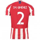 Thailande Maillot Atletico Madrid NO.2 J.M.Giménez 1ª 2019-20 Rouge