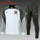 Enfant Survetement Barcelone 2024 Gris Blanc