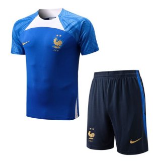 Maillot Entrainement France Ensemble Complet 2022-23 Bleu 2