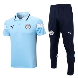 Polo Manchester City Ensemble Complet 2023-24 Bleu