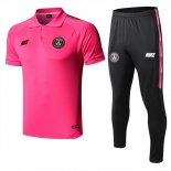 Polo Paris Saint Germain Conjunto Complet 2019-20 Rose Noir