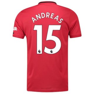Maillot Manchester United NO.15 Andreas 1ª 2019-20 Rouge Maillot Manchester United NO.15 Andreas 1ª 2019-20 Rouge