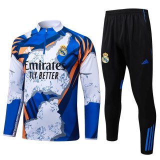 Sweatshirt Real Madrid 2025-26 Bleu Blanc Sweatshirt Real Madrid 2025-26 Bleu Blanc