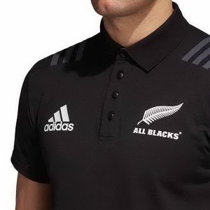 Thailande Maillot All Blacks Polo 2018 Noir