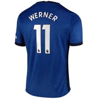 Maillot Chelsea NO.11 Werner 1ª 2020-21 Bleu