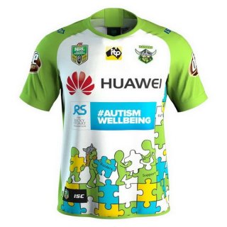 Thailande Maillot Canberra Raiders 2018 Blanc Vert