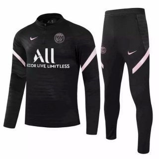 Survetement Paris Saint Germain 2021-22 Rose Noir