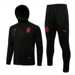 Sweat Shirt Capuche Ensemble Complet AC Milan 2022-23 Noir