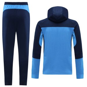 Sweat Shirt Capuche Manchester City 2021-22 Bleu