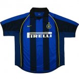 Thailande Maillot Inter Milan 1ª Retro 2001 2002 Bleu