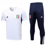 Maillot Italie Ensemble Complet 2023-24 Blanc Bleu