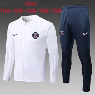 Enfant Survetement PSG 2023 Blanc Bleu