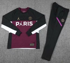 Survetement Paris Saint Germain 2021-22 Bordeaux Noir