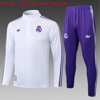 Enfant Sweatshirt Real Madrid 2025-26 Blanc 8 Enfant Sweatshirt Real Madrid 2025-26 Blanc 8