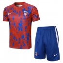 Maillot Entrainement Atletico Madrid Ensemble Complet 2024 Rouge Bleu