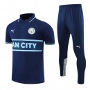 Polo Manchester City Ensemble Complet 2022-23 Bleu Marine