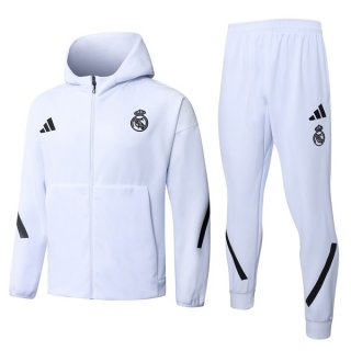 Coupe Vent Capuche Real Madrid 2026-27 Blanc