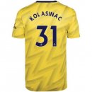 Maillot Arsenal NO.31 Kolasinac 2ª 2019-20 Jaune