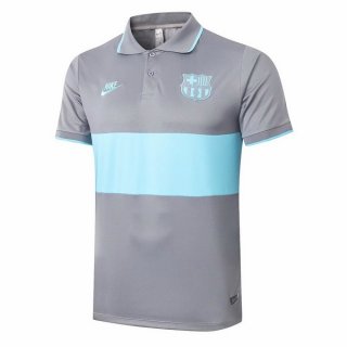 Polo Barcelone 2020-21 Gris Bleu Polo Barcelone 2020-21 Gris Bleu