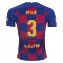 Maillot Barcelone NO.3 Pique 1ª 2019-20 Bleu Rouge