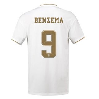 Maillot Real Madrid NO.9 Benzema 1ª 2019-20 Blanc