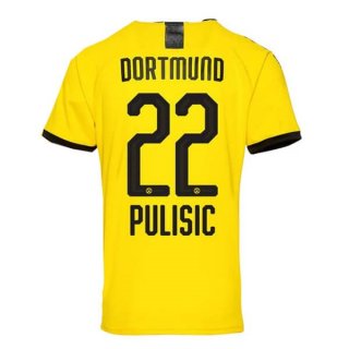 Thailande Maillot Borussia Dortmund NO.22 Pulisic 1ª 2019-20 Jaune