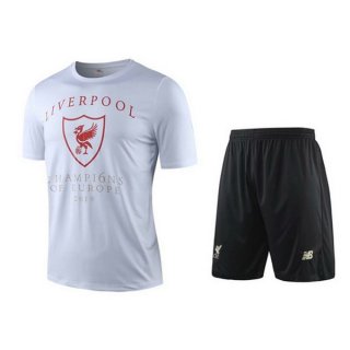 Entrainement Liverpool Conjunto Complet 2019-20 Blanc Noir Rouge