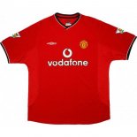 Thailande Maillot Manchester United 1ª Retro 2000 2002 Rouge