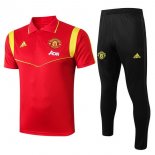 Polo Manchester United Conjunto Complet 2019-20 Rouge Or Noir