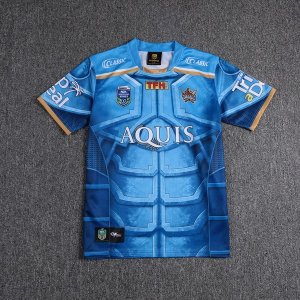 Thailande Maillot Gold Coast Titans Classic 2017 2018 Bleu