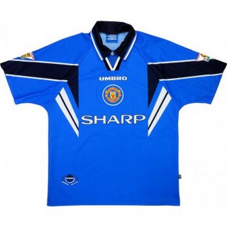 Thailande Maillot Manchester United 2ª Retro 1997 1998 Bleu