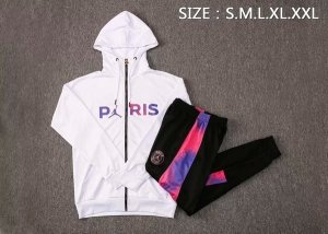 Sweat Shirt Capuche Paris Saint Germain 2021-22 Blanc Purpura Noir