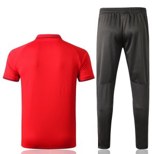 Polo Conjunto Complet Bayern Munich 2019-20 Rouge Gris