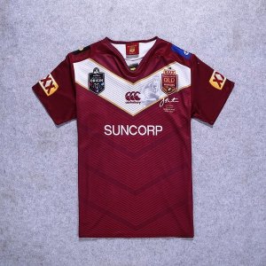 Thailande Maillot Thurston QLD Maroons 2017 2018 Rouge