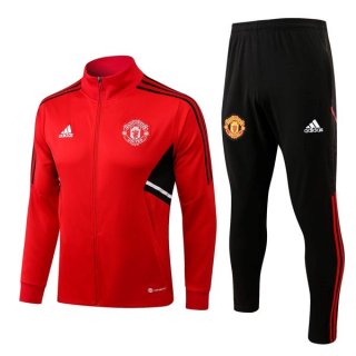 Survetement Manchester United 2023 Rouge Noir Survetement Manchester United 2023 Rouge Noir