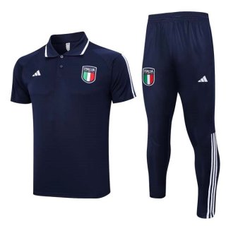 Polo Italie Ensemble Complet 2023-24 Bleu 3