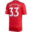 Maillot Manchester United NO.33 Williams 1ª 2020-21 Rouge