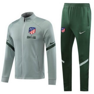 Survetement Atletico Madrid 2020-21 Gris Vert Survetement Atletico Madrid 2020-21 Gris Vert