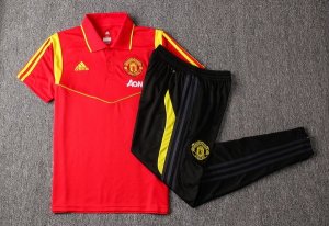 Polo Manchester United Conjunto Complet 2019-20 Rouge Or Noir