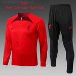 Enfant Survetement Liverpool 2023 Rouge Noir Enfant Survetement Liverpool 2023 Rouge Noir