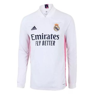 Thailande Maillot Real Madrid 1ª ML 2020-21 Blanc